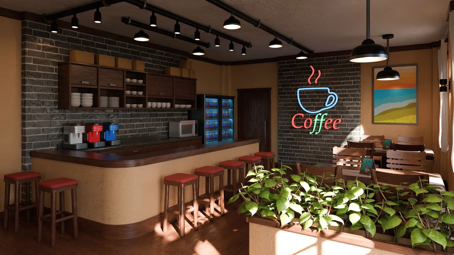 Kigali Coffee Shop kavurma istasyonu